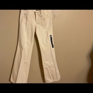 Gap white jeans wide leg size 4, Organic cotton